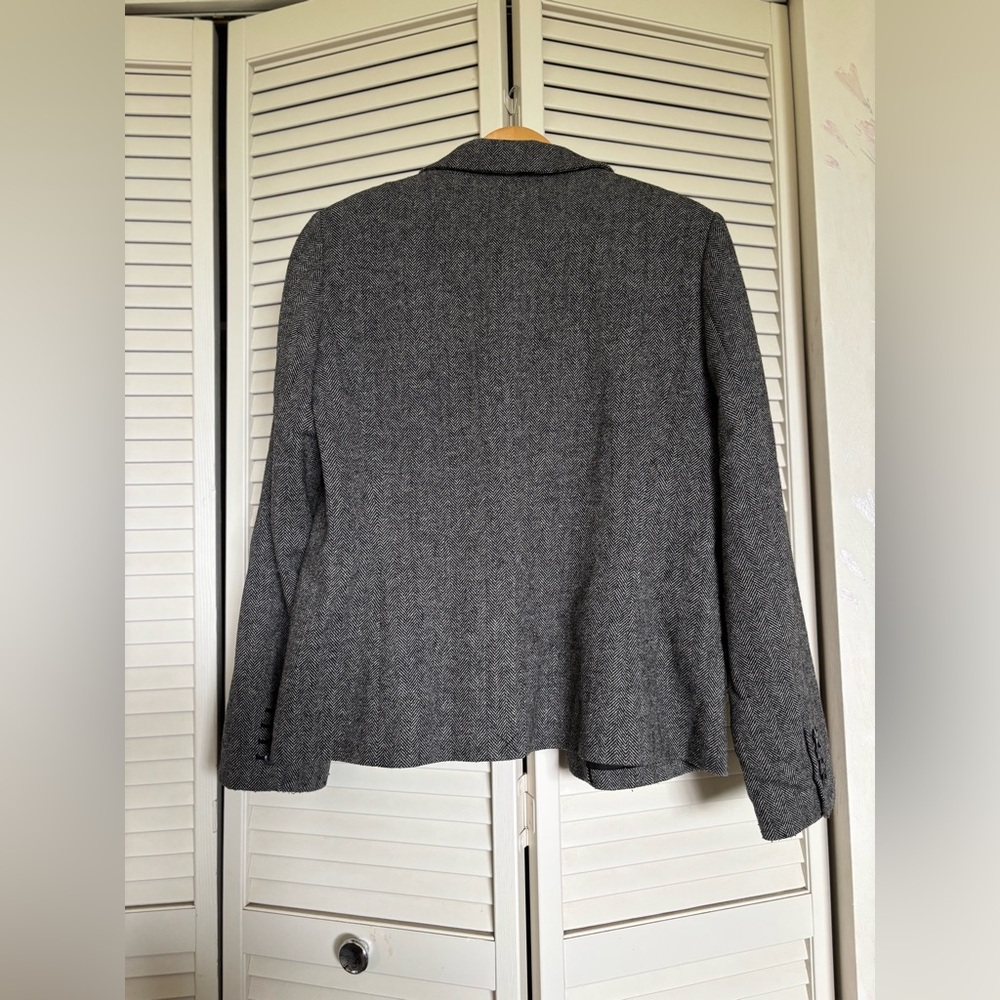 Context Gray Wool-Blend Blazer Timeless Tailored … - image 5